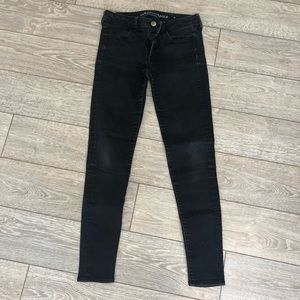 Black denim jeans